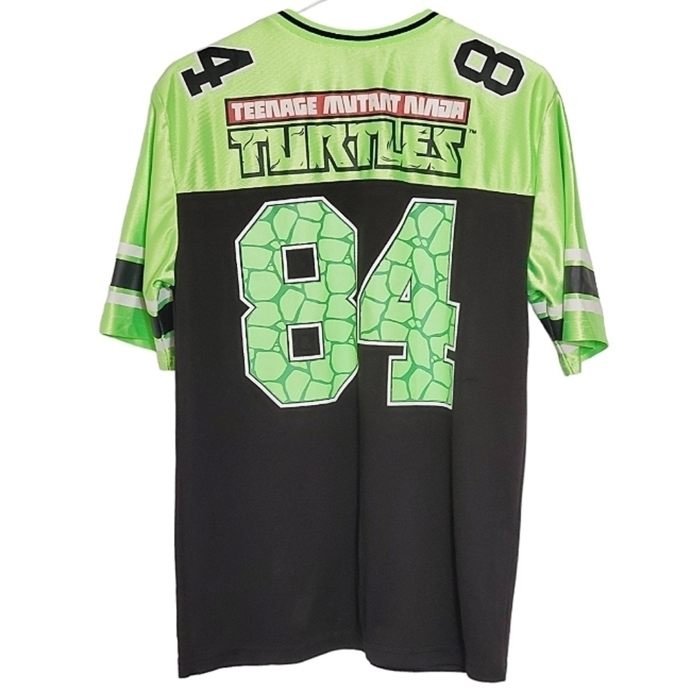 1476 * Nickelodeon Teenage Mutant Ninja Turtles Jersey Black Green Size M - Picture 2 of 8